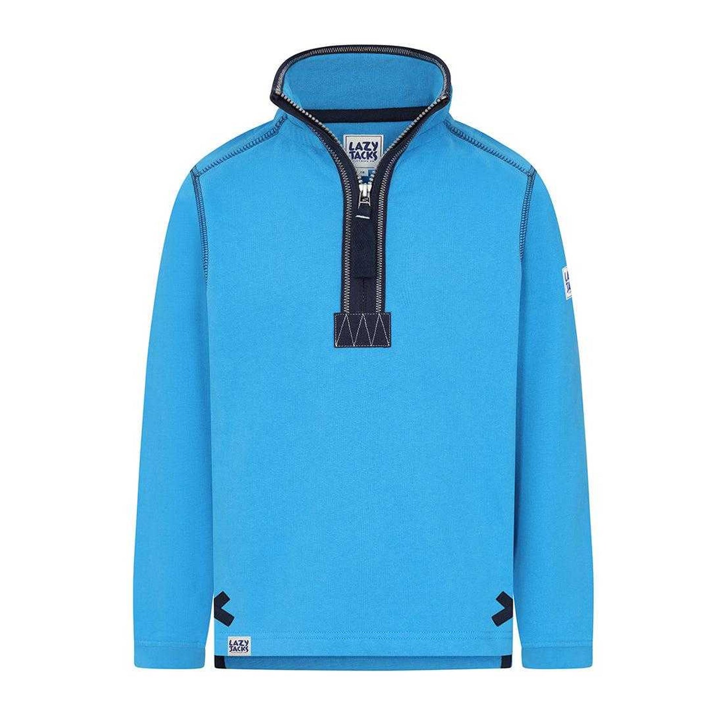 Blue Lagoon - Front - Lazy Jacks Boys Quarter Zip Sweatshirt