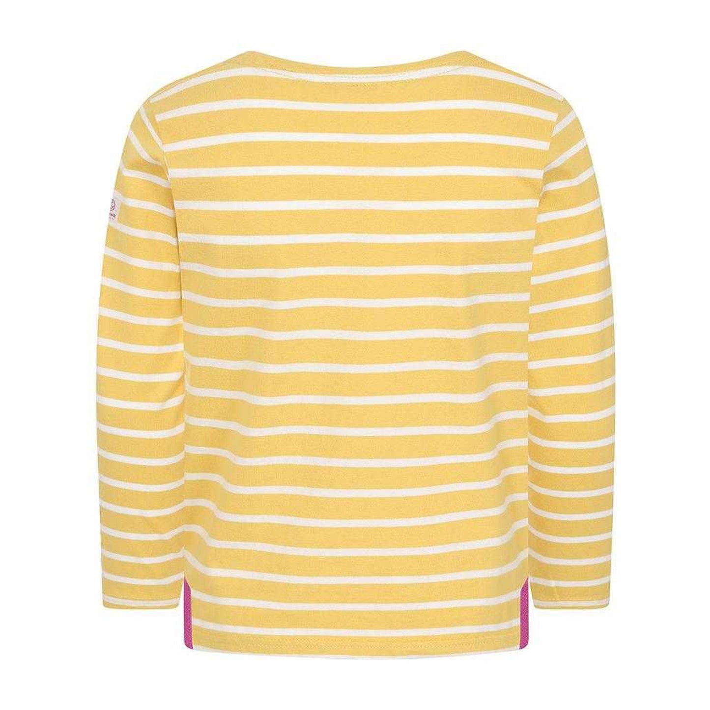 Lemon - Back - Lazy Jacks Girls Breton Contrast Striped Long-Sleeved Top