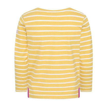 Lemon - Back - Lazy Jacks Girls Breton Contrast Striped Long-Sleeved Top