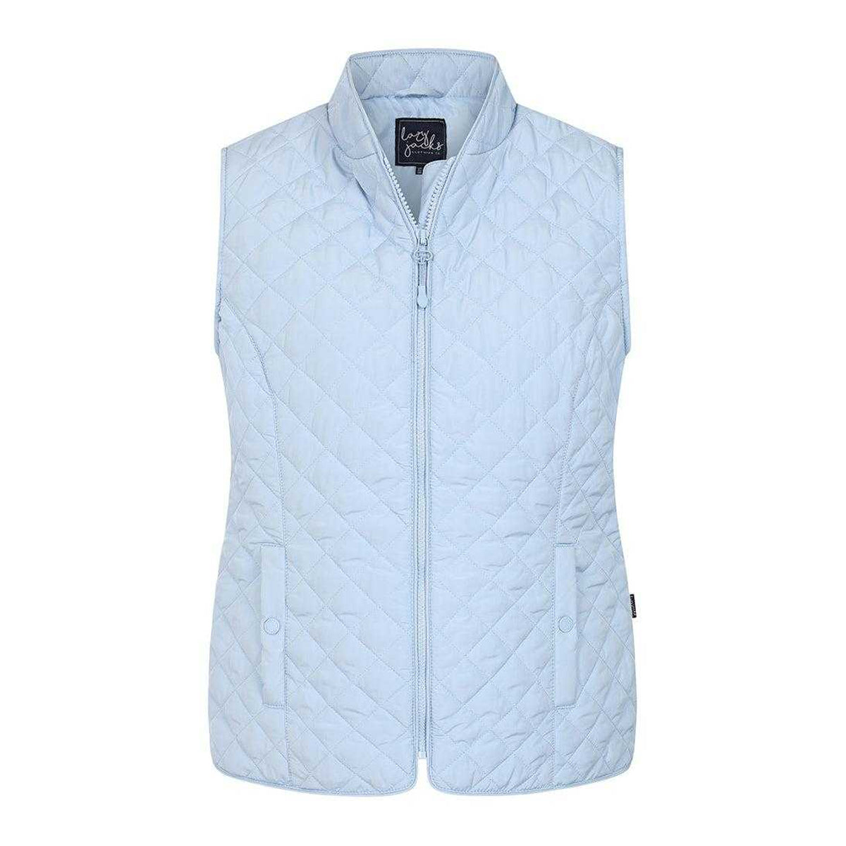 Sky - Front - Lazy Jacks Womens-Ladies Quilted Gilet