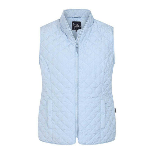Sky - Front - Lazy Jacks Womens-Ladies Quilted Gilet
