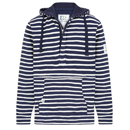 Marine - Front - Lazy Jacks Mens Textured Hoodie