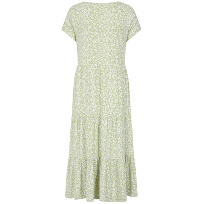 Green-White - Back - Lazy Jacks Womens-Ladies Floral Maxi Dress