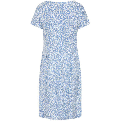 Blue-White - Back - Lazy Jacks Womens-Ladies Floral Midi Dress