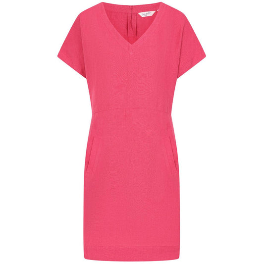 Cherry - Front - Lazy Jacks Womens-Ladies Linen Midi Dress