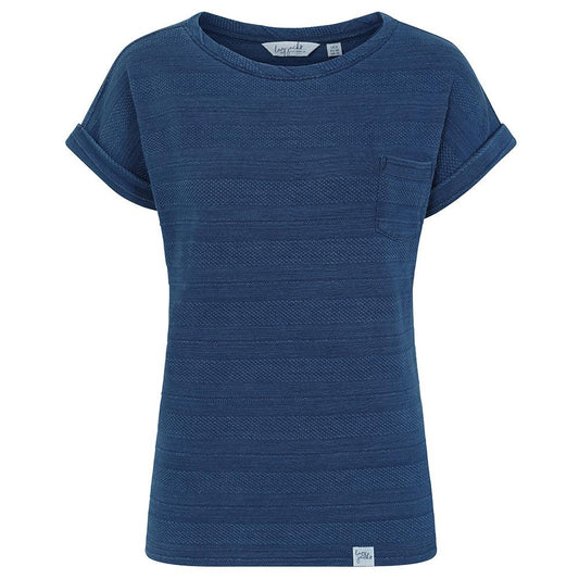 Indigo - Front - Lazy Jacks Womens-Ladies Textured T-Shirt