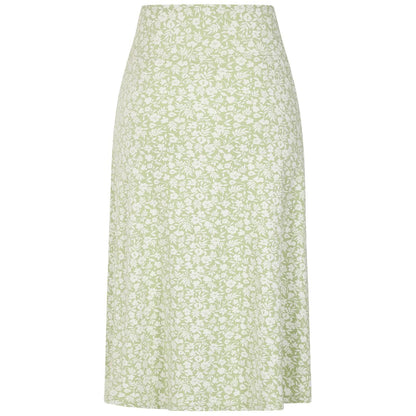 Grass Green - Back - Lazy Jacks Womens-Ladies Floral Jersey Skirt