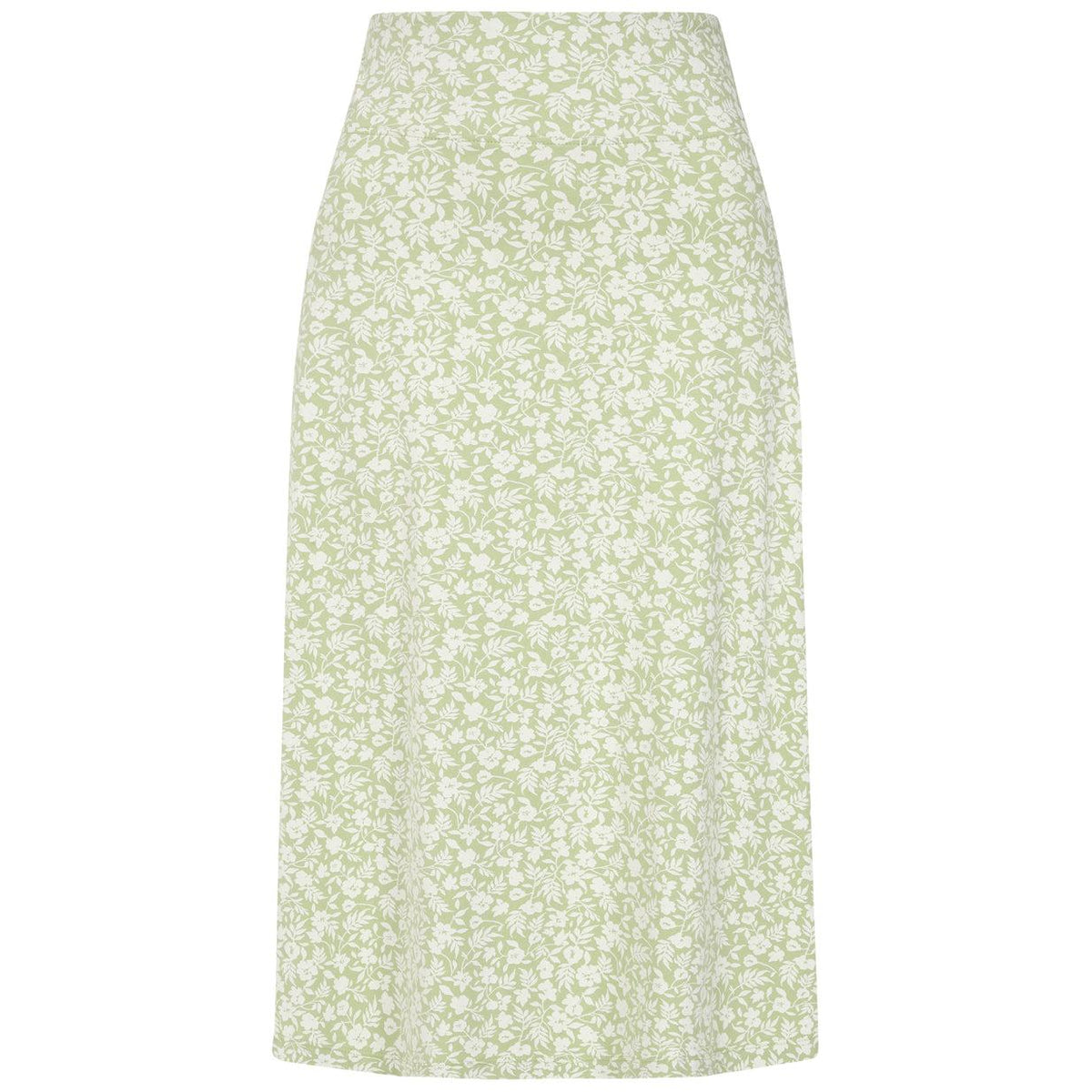 Grass Green - Front - Lazy Jacks Womens-Ladies Floral Jersey Skirt
