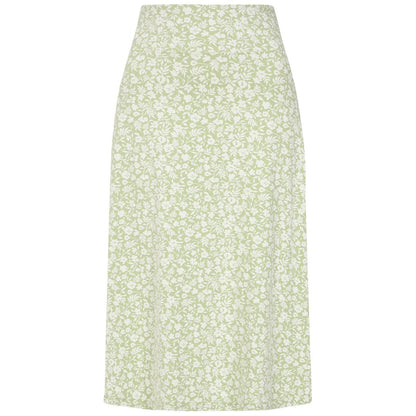 Grass Green - Front - Lazy Jacks Womens-Ladies Floral Jersey Skirt