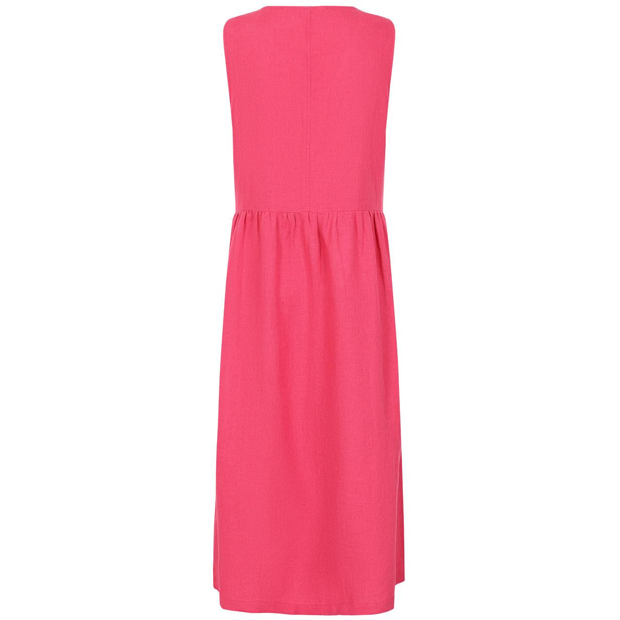 Cherry - Back - Lazy Jacks Womens-Ladies Linen Maxi Dress