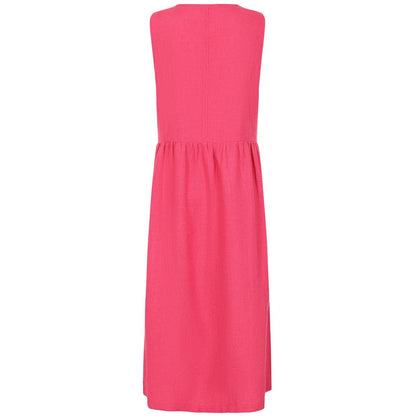 Cherry - Back - Lazy Jacks Womens-Ladies Linen Maxi Dress