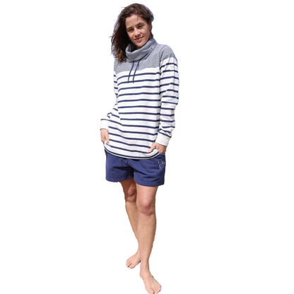 Twilight - Back - Lazy Jacks Womens-Ladies Striped Drawstring Sweatshirt
