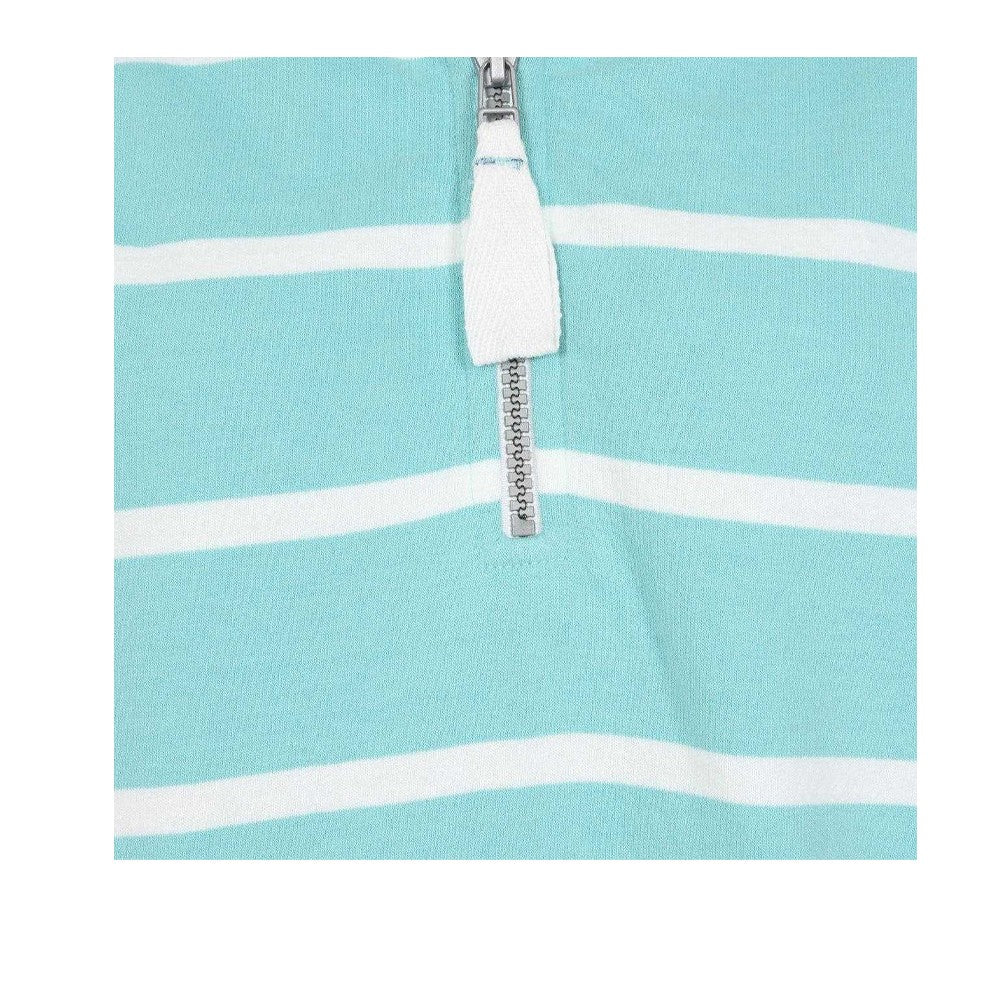 Peppermint - Lifestyle - Lazy Jacks Womens-Ladies Striped Quarter Zip Long-Sleeved Sweatshirt