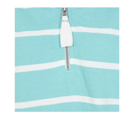 Peppermint - Lifestyle - Lazy Jacks Womens-Ladies Striped Quarter Zip Long-Sleeved Sweatshirt