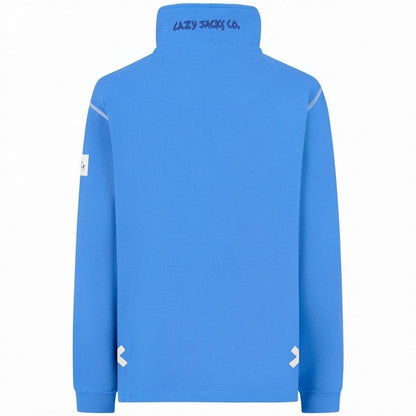 Blue - Back - Lazy Jacks Womens-Ladies Soft Touch Quarter Zip Sweatshirt