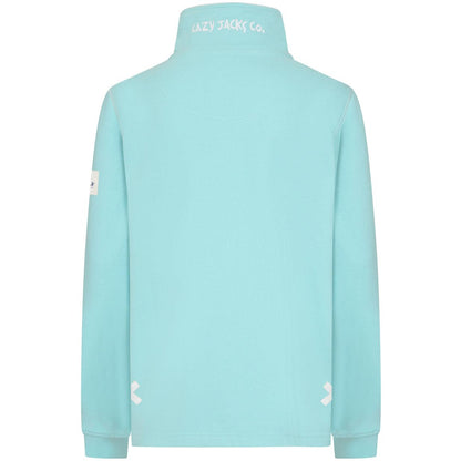 Peppermint - Back - Lazy Jacks Womens-Ladies Soft Touch Quarter Zip Sweatshirt