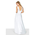 Ivory - Close up - Little Mistress Womens-Ladies A-Line Applique Bridal Dress