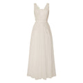 Ivory - Front - Little Mistress Womens-Ladies A-Line Applique Bridal Dress