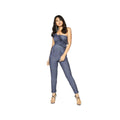 Grey Blue - Side - Girls On Film Womens-Ladies Halcyon Frill Jumpsuit