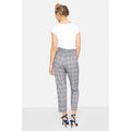 Grey - Pack Shot - Girls On Film Womens-Ladies Avenue Check Paperbag Trousers