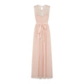 Pink - Back - Little Mistress Womens-Ladies Delphi Sweetheart Mesh Maxi Dress
