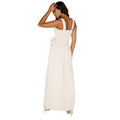 Nude - Back - Little Mistress Womens-Ladies Plunge Tie Maxi Dress