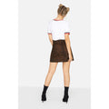 Leopard Print - Side - Girls On Film Womens-Ladies Ronnie Leopard Denim Skirt