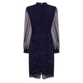 Navy - Close up - Paper Dolls Womens-Ladies Vale Pussybow Lace Skirt Dress