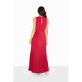 Berry Pink - Back - Little Mistress Womens-Ladies Madison Embellished Waist Maxi Dress