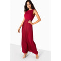 Berry Pink - Side - Little Mistress Womens-Ladies Madison Embellished Waist Maxi Dress