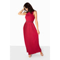 Berry Pink - Front - Little Mistress Womens-Ladies Madison Embellished Waist Maxi Dress