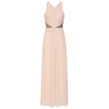 Nude - Front - Little Mistress Womens-Ladies Ruched Pleated Maxi Dress