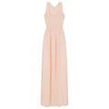 Nude - Back - Little Mistress Womens-Ladies Ruched Pleated Maxi Dress