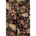 Black Print - Side - Girls On Film Womens-Ladies Black Floral Shirt Dress