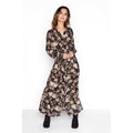 Black Print - Lifestyle - Girls On Film Womens-Ladies Black Floral Shirt Dress