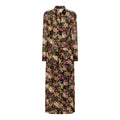 Black Print - Front - Girls On Film Womens-Ladies Black Floral Shirt Dress