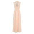 Nude - Back - Little Mistress Womens-Ladies Lace Yoke Maxi Dress