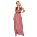 Burnt Ochre - Side - Little Mistress Womens-Ladies Sateen Lace Maxi Dress