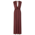 Burnt Ochre - Front - Little Mistress Womens-Ladies Sateen Lace Maxi Dress