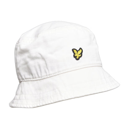 White - Front - Lyle & Scott Mens Logo Bucket Hat