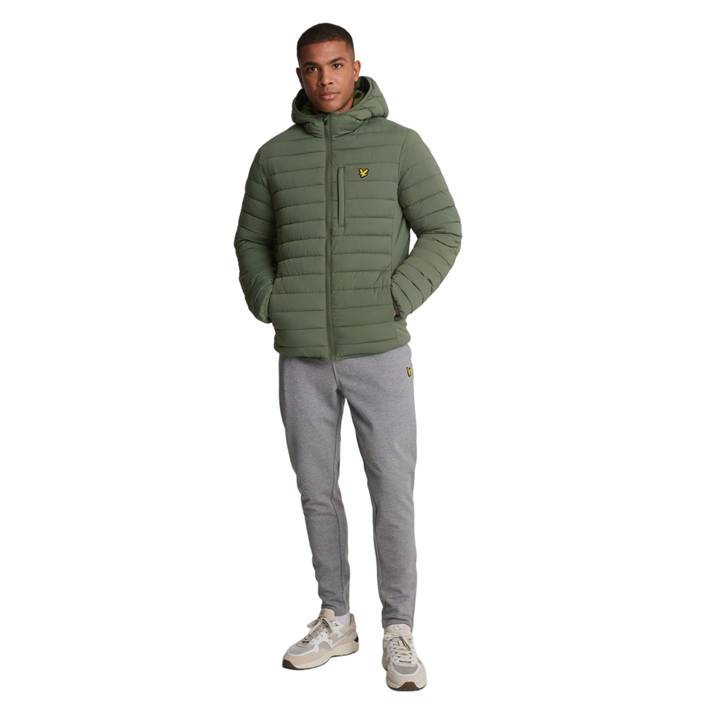 Cactus Green - Lifestyle - Lyle & Scott Mens Stretch Quilted Jacket