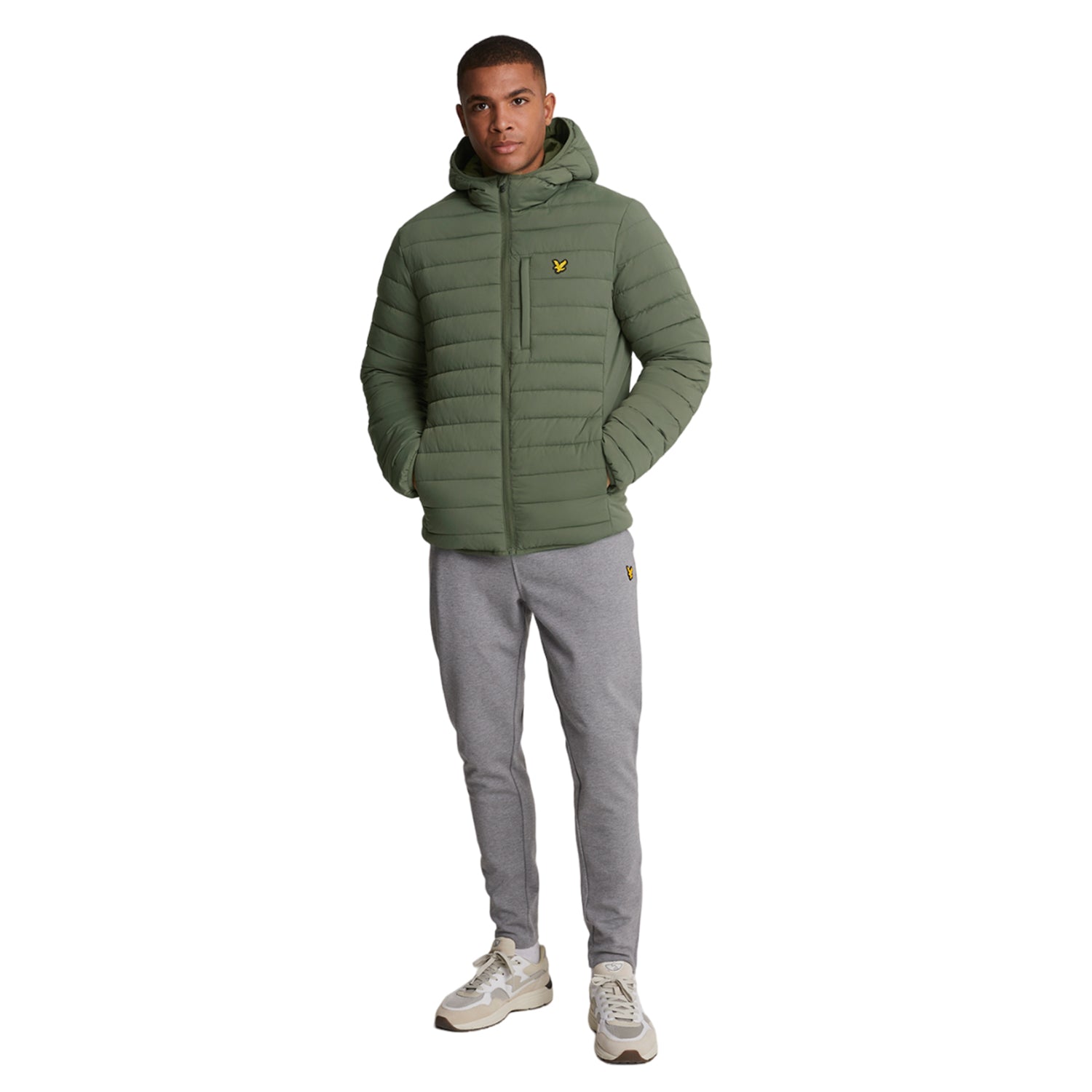 Cactus Green - Lifestyle - Lyle & Scott Mens Stretch Quilted Jacket