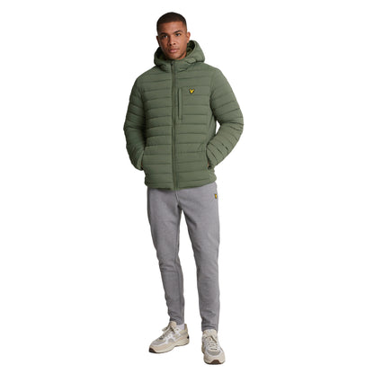 Cactus Green - Lifestyle - Lyle & Scott Mens Stretch Quilted Jacket