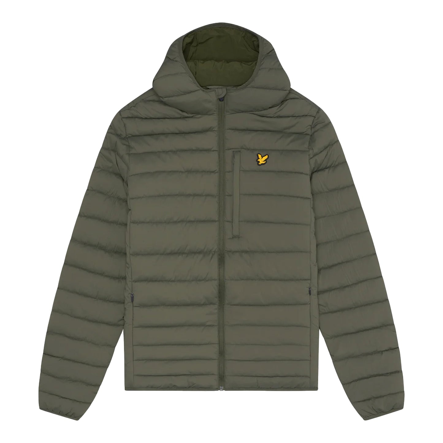 Cactus Green - Front - Lyle & Scott Mens Stretch Quilted Jacket
