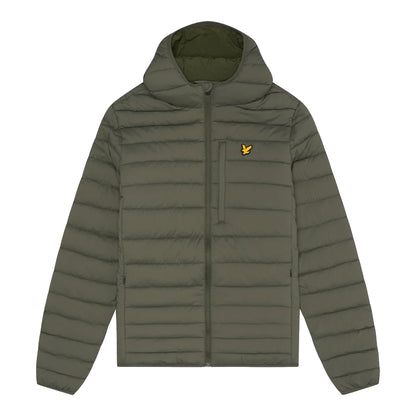 Cactus Green - Front - Lyle & Scott Mens Stretch Quilted Jacket