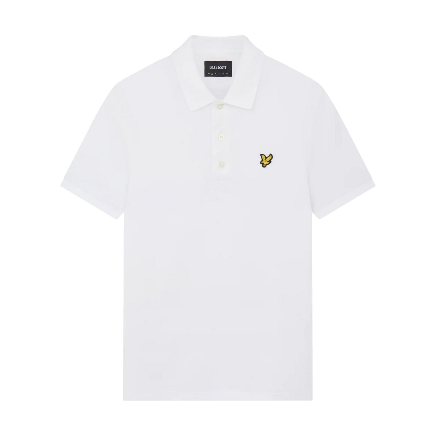 White - Front - Lyle & Scott Mens Plain Polo Shirt