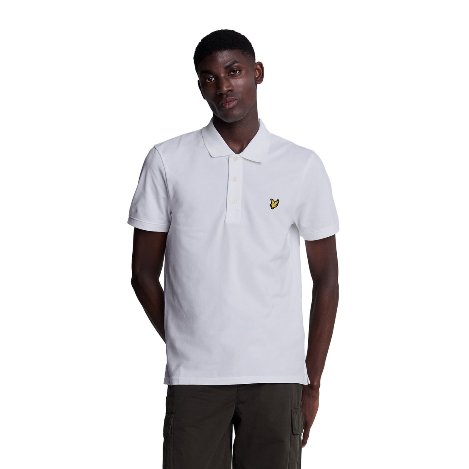 White - Back - Lyle & Scott Mens Plain Polo Shirt