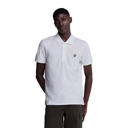 White - Back - Lyle & Scott Mens Plain Polo Shirt
