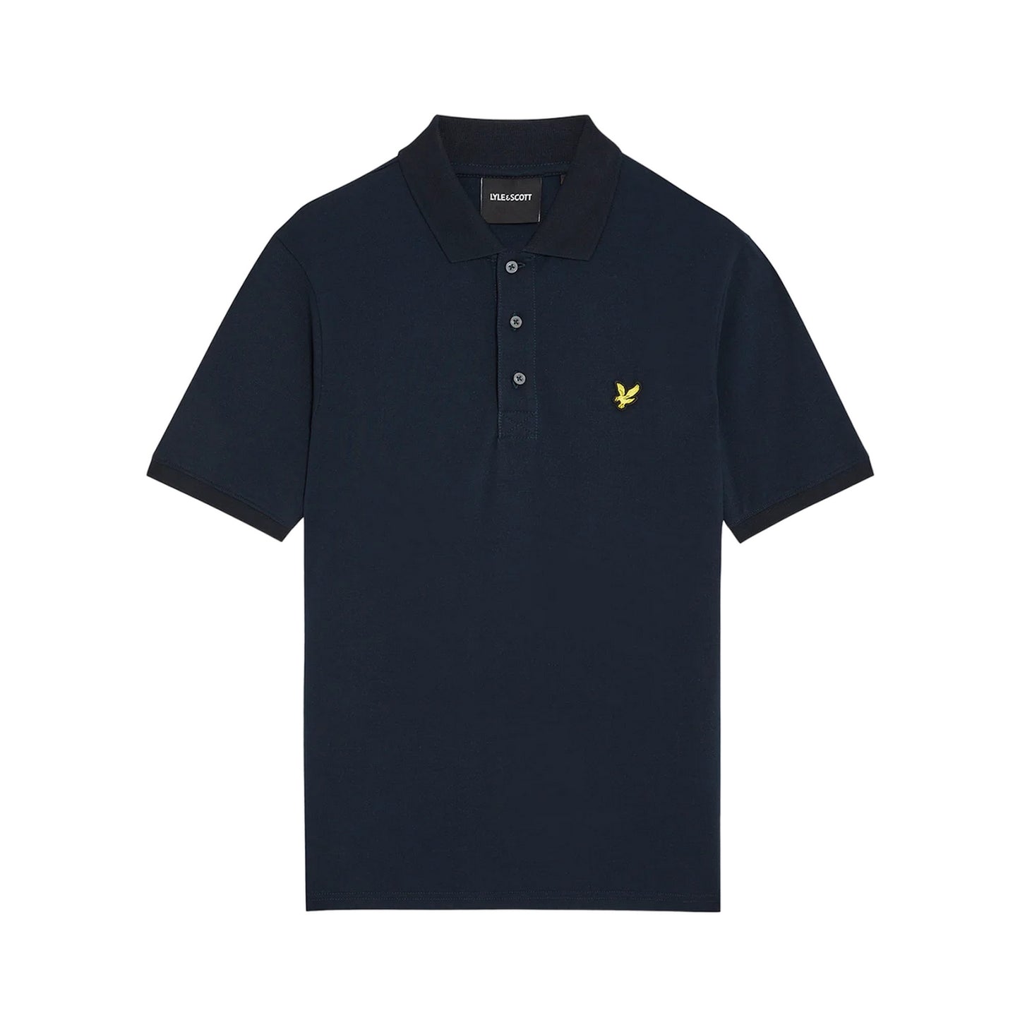 Dark Navy - Front - Lyle & Scott Mens Plain Polo Shirt