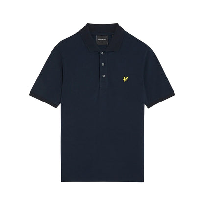 Dark Navy - Front - Lyle & Scott Mens Plain Polo Shirt